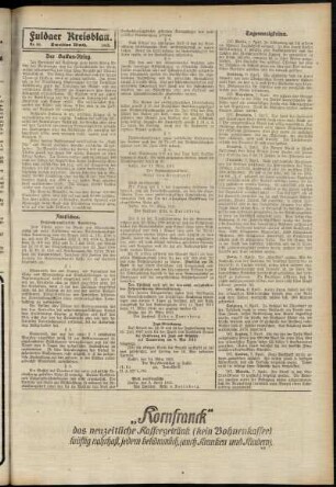 Zweite Ausgabe vom Dienstag, den 08. April 1913.