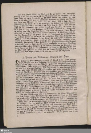 2. Boden und Witterung, Pflanzen und Tiere