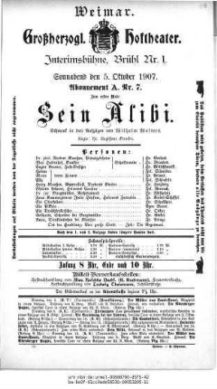 Sein Alibi