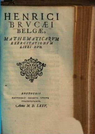 Mathematicarum exercitationum libri duo