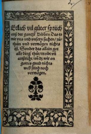 Etlich viel guter Sprüch aus der gantzen Biblien