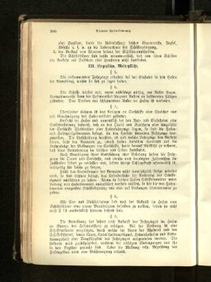III. Liegeplätze, Meldepflicht.