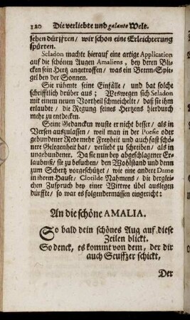 An die schöne Amalia.