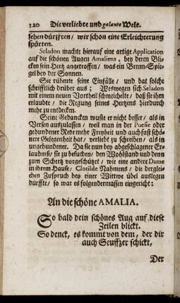 An die schöne Amalia.