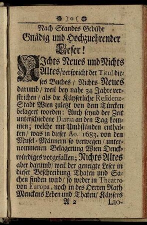 Nach Standesgebühr Gnädig und Hochzuehrender Leser!