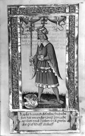 Welfenchronik — Kaiser Heinrich 6. (1165-1197), Folio 44recto
