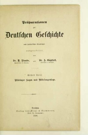 Teil 1: Thüringer Sagen und Nibelungensage