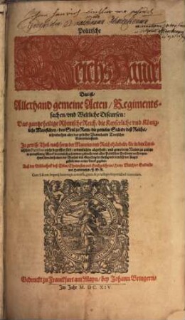 Politische Reichshändel