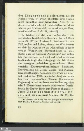 5. [Woher des unmittelbaren Guten und Bösen: ...]