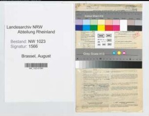 Entnazifizierung August Brassel , geb. 01.03.1900 (Beamter)