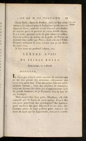 75-87, Lettre XVIII.-XIX.