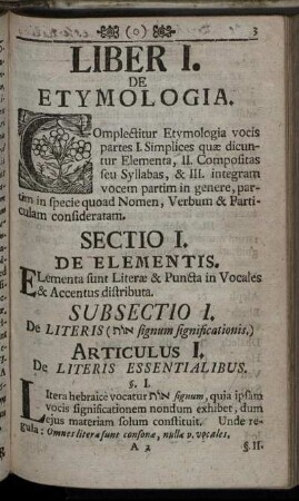 Liber I. De Etymologia.