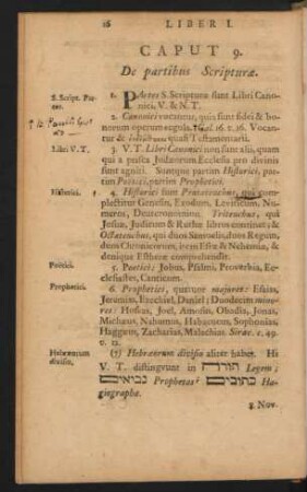 Caput 9. De partibus Scripturae.