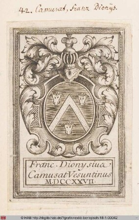 Wappen des Franz Dionys. Camusat