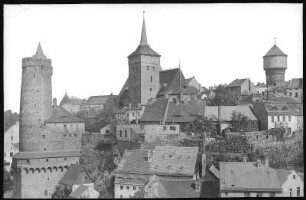 Bautzen. Alte Wasserkunst und Michaeliskirche