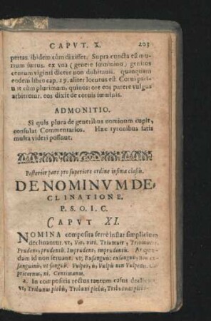 De Nominum Declinatione. Caput XI.
