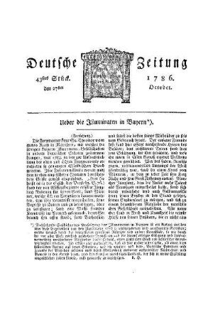 Ueber die Illuminaten in Bayern : (Fortsetzung)