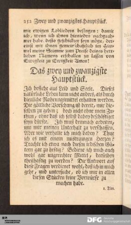 Das zwey und zwanzigste Hauptstück.