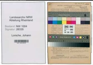 Entnazifizierung Johann Lorsche , geb. 15.12.1921 (Postfacharbeiter)