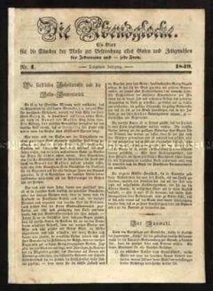 Unterhaltungsblatt Die Abendglocke, 13. Jahrgang 1849