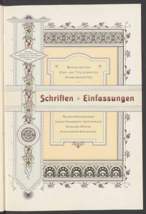Schriften Einfassungen