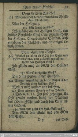 Vom dritten Artickel