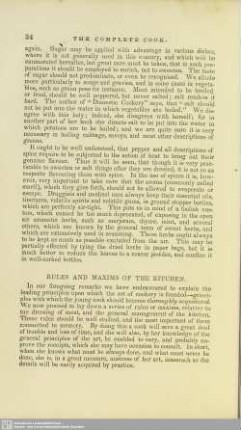 Rules and maximes of the kitchen
