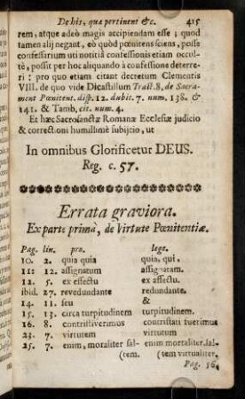 415, Errata graviora