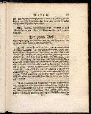 Der zweyte Theil...[Daß der Religionsfriede von diesen Friedensgedanken Gottes ein Beweis sey.]