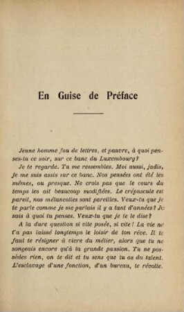 En guise de préface