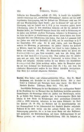 294-296 [Rezension] Deissmann, Adolf, Paulus