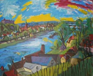 Weinberg in Posta, Blick auf Pirna