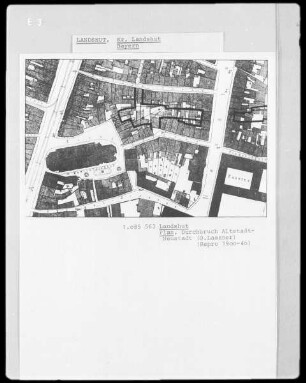 Plan der Stadt Landshut