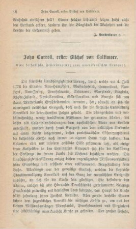 18-43 John Carroll, erster Bischof von Baltimore