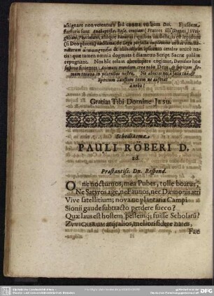 Schediasma Pauli Röberi D. ad Praestantis Dn. Respond
