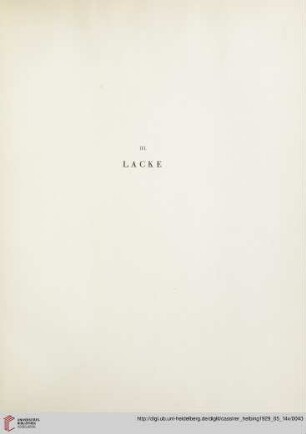 III. Lacke (Nr. 70-228)