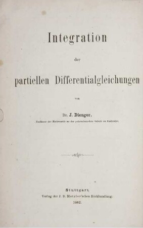 Bd. 3: Die Differential- und Integralrechnung, umfassend und mit steter Berücksichtigung der Anwendung dargestellt. Dritter Band