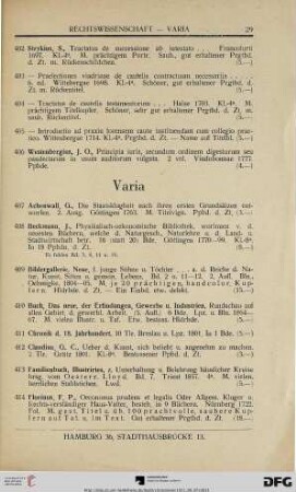 Varia (Nr. 407-433)