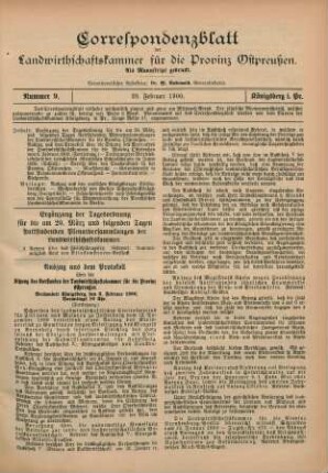 Nummer 9. 28. Februar 1900.