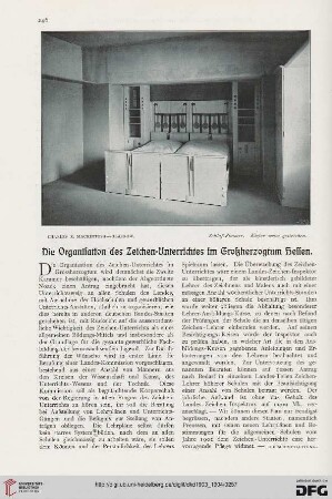 Die Organisation des Zeichen-Unterrichts im Großherzogtum Hessen