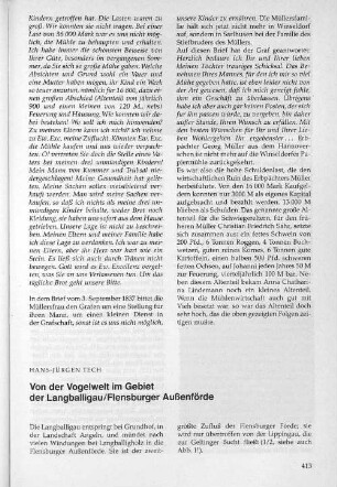 Von der Vogelwelt im Gebiet der Langballigau/Flensburger Außenförde