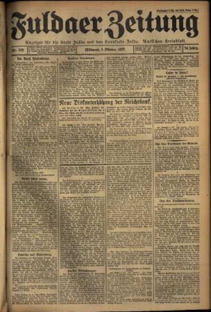 Ausgabe vom Mittwoch, den 05. Oktober 1927.