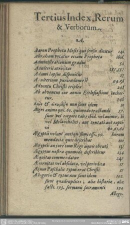 Tertius Index, Rerum & Verborum