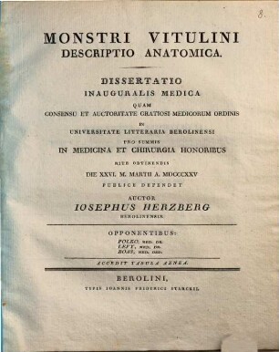 Monstri vitulini descriptio anatomica