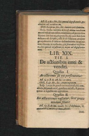 Lib. XIX. Tit. I. - V.