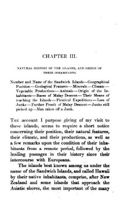 NATURAL HISTORY OF THE ISLANDS, AND ORIGIN OF THEIR INHABITANTS