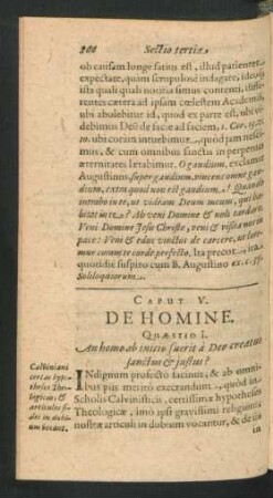 Caput V. De Homine.