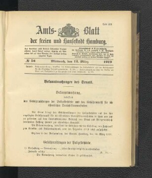 No.56, Mittwoch, den 12. März 1919