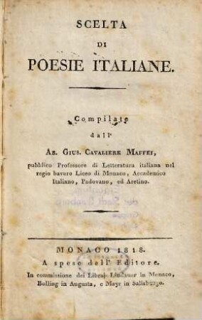 Scelta di poesie italiane