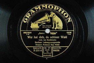 Wer hat dich, du schöner Wald : Lied / von Mendelssohn